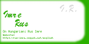 imre rus business card